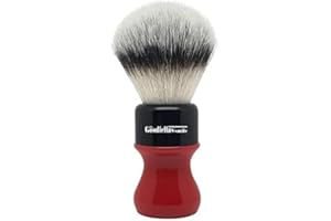 THE GOODFELLAS' SMILE The Goodfellas Smile Synthetic Shaving Brush (Red Evil), Oversized 26 mm Brush Knot for a Fabulous Lather