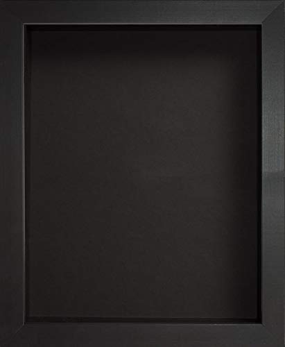 Radcliffe Black Wooden Deep 3D Box Frame 9x7 inch, Black Backing Board * Choice of Sizes* Fitted with Real Glass — image 1