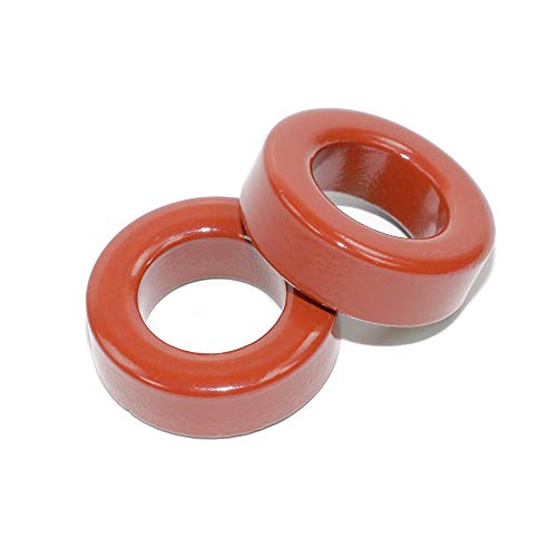 AEcreative 2pcs T130-2 ferrite Iron Powder core toroid for HF Band balun UNUN Type 2 red 200W