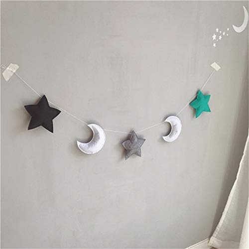 Bokze Nordic Cute Stars Hanging Ornaments Banner Bunting Wall Hanging Decoration Kids Room Decor Photography Props