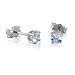 Aquamarine Stud Earrings Set in Sterling Silver (4mm 1/2ct tgw)