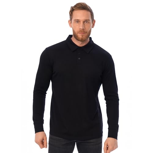 100% Merino Wool Polo Shirt Men