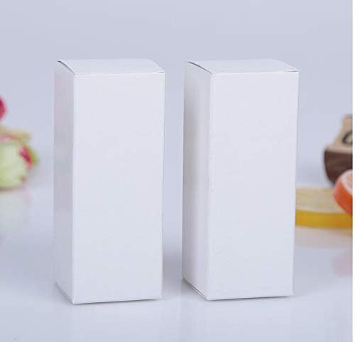 XLPD 50Pcs 10Ml/20Ml/30Ml/50Ml/100Ml White Black Kraft Paper Packaging Box Dropper Bottle Cosmetics Party Gift Cardboard Boxes Tubes White 3.6x3.6x9cm 30ml