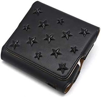 Kingkraey New Design Case Cover for iqos3.0 Flip Jeans/Leather Wallet Card Holder (Black)
