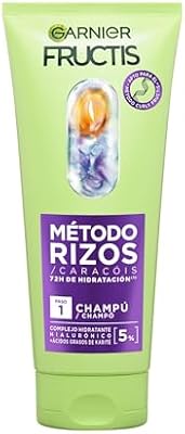 Fructis Método Rizos Champú con Ácido Hialurónico y Karité, 200ml