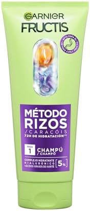 Fructis Método Rizos Champú con Ácido Hialurónico y Karité, 200ml