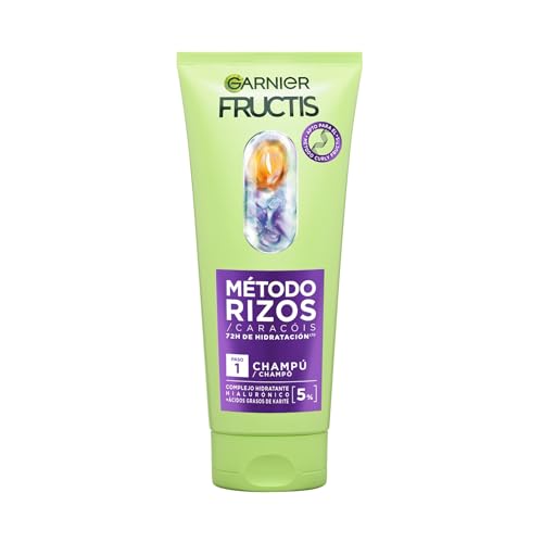 Fructis Método Rizos Champú con Ácido Hialurónico y Karité, 200ml