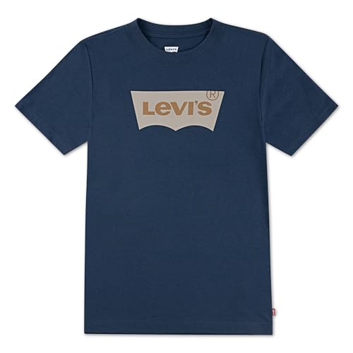 Levi's Camiseta de murciélago para niño, Color Azul, Azul, 3 años