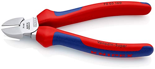 Knipex Seitenschneider verchromt, mit Mehrkomponenten-Hüllen 160 mm 70 05 160 – Bild 3