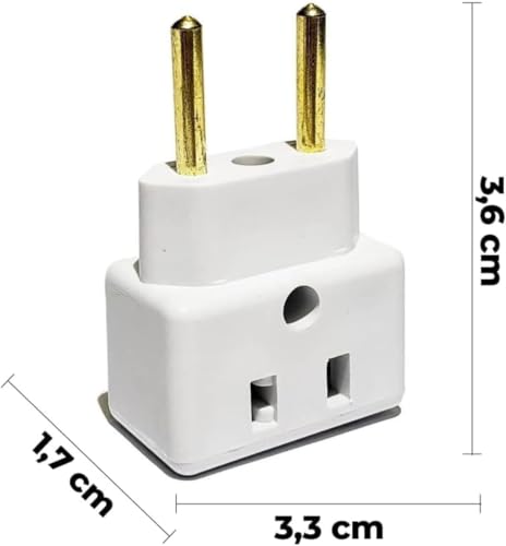 Kit 3 Adaptadores de Tomada Universal Bob Esponja Benjamin 10A/20A até 250V, Para 2 e 3 Pinos Grosso e Fino, Bivolt 110V/220V para Secadores, Chapinhas, Air Fryer, Eletrodomésticos e Eletrônicos