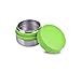 LunchBots Rounds 4oz Stainless Steel Non-insulated Leak-Proof Snack Container for Kids and Adults - Small Food Jar for Dressings, Dips, and Finger Foods - Dishwasher Safe - Green