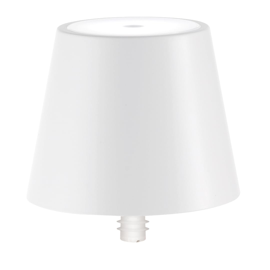 Zafferano, Poldina Stopper Lamp, Cordless Rechargeable Bottle Lamp with Touch Control, Suitable for Indoor and Outdoor Use, Dimmer, 2200-3000 K, Height 11 cm, Colour White