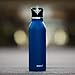 Millenti Sports Travel Vacuum Insulated Bottles - Stainless Steel - Double Walled Simple Metal Canteen Flask- with BPA Free Flip Sport Lid and Straw & Leak Proof Flex Cap - 21 Oz (Aqua) WB0100AQ
