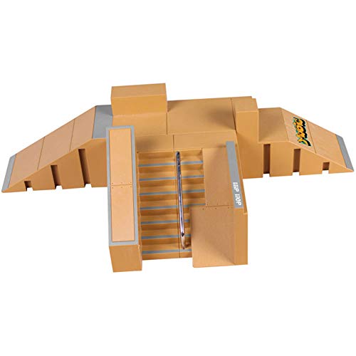Naisidier Finger Skateboard Park Kit Mini Finger Skate Park Kit Ramp Parts with Finger Boards for Finger Skateboard Ultimate Parks Training Props Style-8091B 1Set