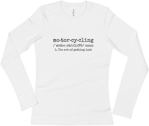 Art of Getting Lost Motorcycling Long Sleeve Women's Tee, Front Only - Light/Black