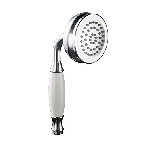 Skybath Soild Metal Brass Shower Head Traditional Victorian Style Handheld Shower Sprayer Head Chrome