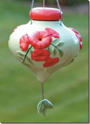 Amazon Com Bird Brain Ceramic Lefleur Trumpet Vine Hummingbird