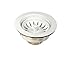 KEENEY K1439WH Deep Thread Cast Brass Kitchen Sink Strainer, 3.5-Inch Opening, White