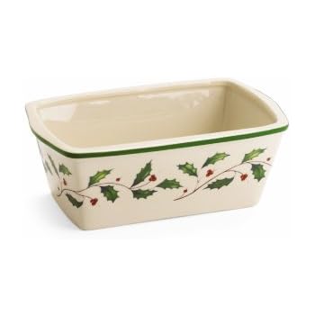 Lenox Holiday Carved Mini Loaf Pan