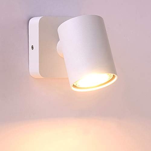 Luzden Bedside Reading Wall Lamp Fixture Mounted LED Indoor Ceiling Spotlight Adjustable Wall Sconce Rotatable White GU10…