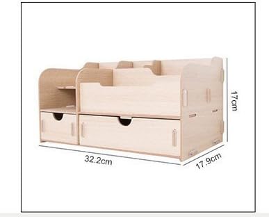 Crazybuy Fashion Wooden Makeup Display Jewelry Cosmetics Storage Organizer