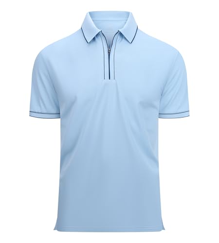 Mens Golf Shirts Dry Fit PerformanceSport Polo Shirts for Men,Blue,XL at Amazon