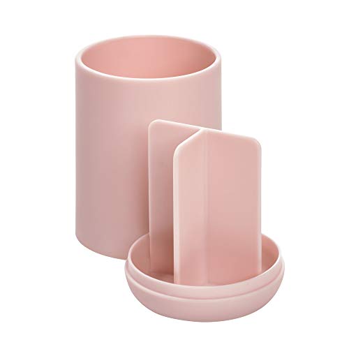 iDesign Cade Toothbrush Holder, Holds Normal Toothbrushes, Spin Brushes, and Toothpaste - Matte Blush