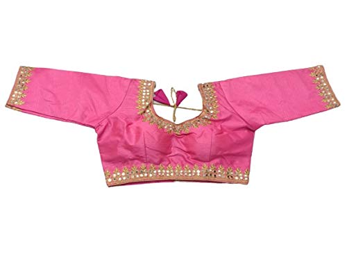 Women's Colour Handwork Zari Work Readymade Blouse For Saree And Lehenga