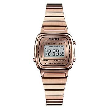 Herrenuhren, Damen Digitaluhr Japanisch digital Edelstahl Schwarz / Blau / Silber 30 m Wasserdicht Alarm Kalender digital dam