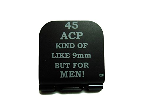 45 ACP Kind Of Like 9MM But For Men Laser Etched Hat Clip Black