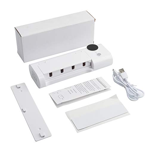 Solar-Power UV Sanitizer Toothbrush Holder, Bathroom Toothbrushes Holder Wall Mounted with Sterilization Function, USB Charging with 2000mAh Battery - Thumbnail 6