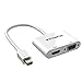 VicTsing Mini DisplayPort (Thunderbolt) to HDMI VGA Adapter, 4K HDMI & 1080P VGA Adapter, 2 in 1 Mini DP Converter for Laptops, Microsoft Surface Pro 2/Pro 3/Pro