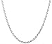 925 Sterling Silver Italian 2MM Diamond Cut Chain Sturdy Necklace Strong - Lobster Claw Clasp - Extra Clasp
