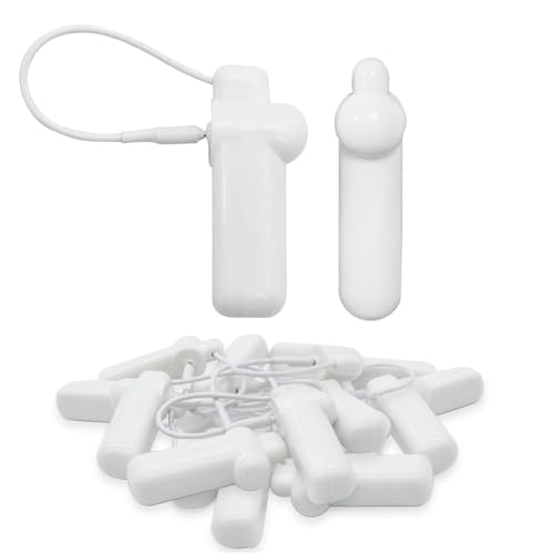 SECUREYVILL 100 Pcs Anti Theft Tags for Clothes, Retail Mini Tag with Lanyard, Compatible with AM 58kHz and Checkpoint System, for Clothes, Shoes and Bags (XLT01)