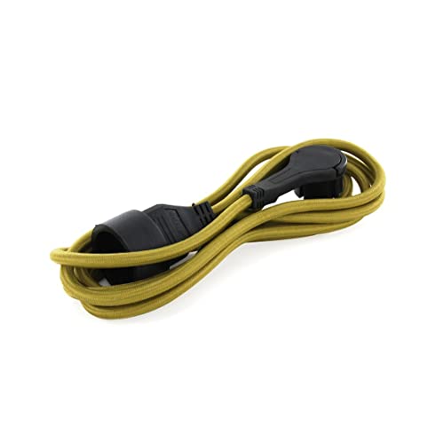 Prolongateur Textile fiche Plate 5m ou 3m - Chacon (Vert, 5m)