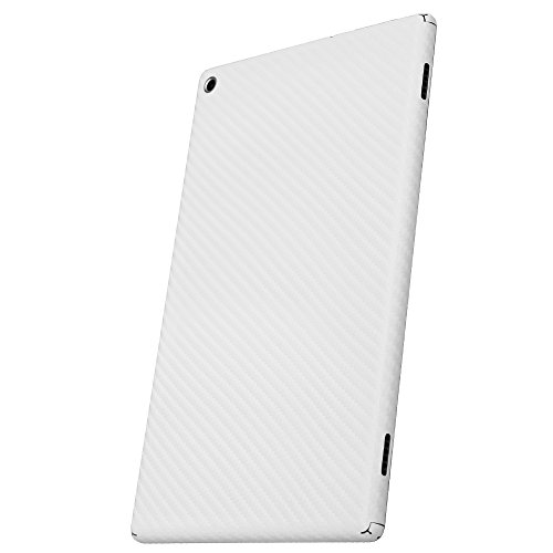 ArmorSuit MilitaryShield - Fire HD 8 Screen Protector (6th Gen - 2016 Release) + White Carbon Fiber Skin Back Protector w/ Lifetime Replacements - Front Anti-Bubble Ultra HD Shield