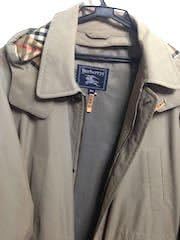 Amazon Burberry バーバリー コート メンズ コットン 裏地ファスナー式 ベージュ チェック柄 綿 裏地付 帽子付 冬秋春コート 中古 服 ファッション小物 通販