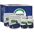 Ekopel Roll On Bathtub Refinishing Kit - Odorless Ultra Durable Grey Gloss - Never Peel Technology - 2 Coat Easy Paint On Application - Made in The USA - Grey Bathtub Size Kit