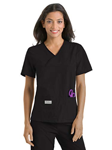 Urbane Women's Double Pocket Crossover Scrub Top