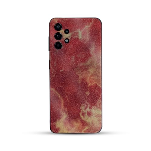 Glossy Glitter Phone Skin Compatible with Gabb Phone 3 Pro - Crimson Marble - P…