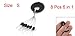 Uxcell a13030600ux0365 6 in 1 Oval Shape Black Rubber Stopper Bead Fishing Bobber Size S (Pack of 8)