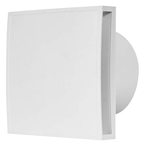 EUROPLAST Diameter 100mm Light Switch Activation Bathroom Extractor Fan - 4 inch White Extractor Fan with a front panel - Extractor fan Kitchen, Bathroom, Garage Axial Ventilation fan — image 1