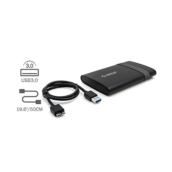 Orico 250GB Externe Festplatte 2,5 Zoll USB 3.0 Hard Drive 2538U3 tragbare Speicher extern für PC Laptop Notebook TV Fotos Computer ps4 ps5 Xbox kompatibel mit Windows Mac OS Linux schwarz – Bild 6