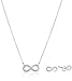 Sterling Silver Infinity Necklace and Earrings Jewelry Set