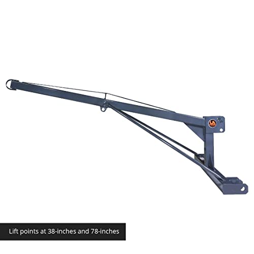 Titan Attachments UA Made in The USA HD 3 Point Hitch Boom Pole, Fits Category 1 and 2 Tractors