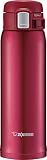 Zojirushi SM-SD48RC Stainless Steel Mug, 16-Ounce, New Clear Red