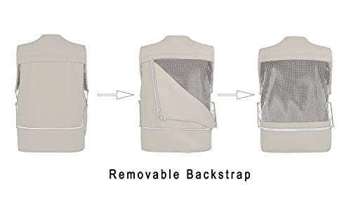 KTWOLEN Weste Herren Outdoor Anglerweste mit 15 Taschen Jagdweste Leicht Arbeitsweste Atmungsaktiv Freizeitweste für… – Bild 6