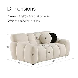 Alberobelo Boucle Sofa for Living Room, Cloud Couch