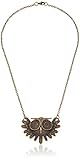 Liroyal Art deco owl vintage retro Long necklace jewellery pendant