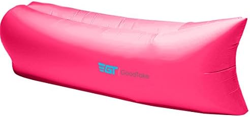 GoodTake Inflatable Waterproof Lounger for Camping, Beach, Park, Backyard (pink)